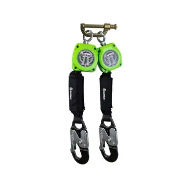 Safewaze 019-5057 - 6‘ Web Dual Leg Retractable with Aluminum Snap Hooks & 9012 BWB