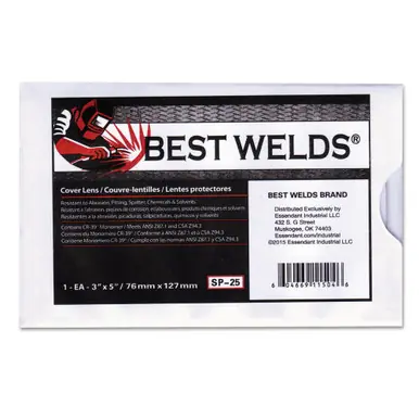 BEST WELDS 901-SP-25 - Cover Lens, Scratch/Static Resistant, 3 x 5, 70% CR-39 Plastic