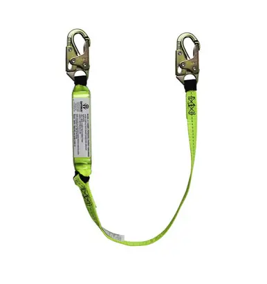Safewaze FS560-4 - 4‘ Energy Absorbing Lanyard with Double Locking Snap Hooks