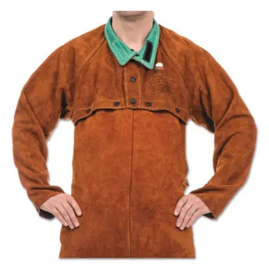 BEST WELDS 902-175-24-XL - Leather Bibs, 24" Dielectric Snaps, One Size, Lava Brown
