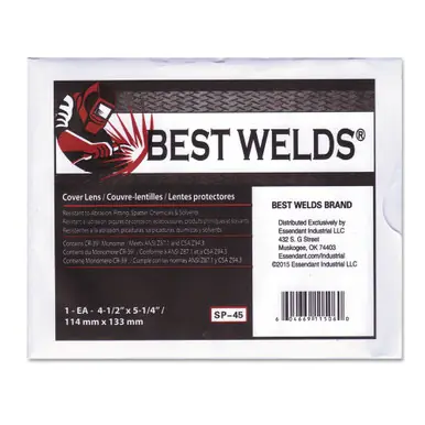 BEST WELDS 901-SP-45 - Cover Lens, 5-1/4" x 4-1/2", 2.5mm Thick, 100% CR-39 Plastic
