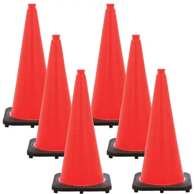 Mr. Chain 97513-6 28" Revolution Series Traffic Cones (6 Pack) Traffic Orange
