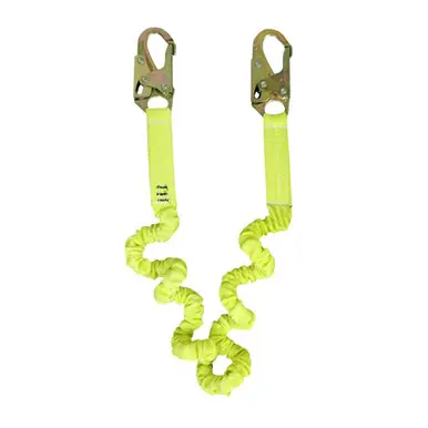 Safewaze FS590 - Low Profile Elastic Energy Absorbing Lanyard w/ Snap Hooks