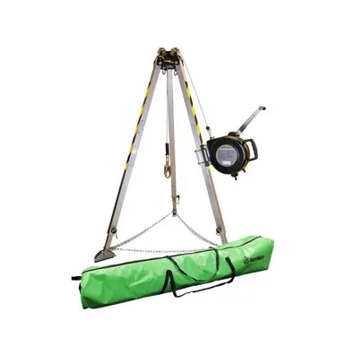 Safewaze 019-11002 - 7‘ Adjustable Tripod Kit with 65‘ 3-Way and Storage Bag