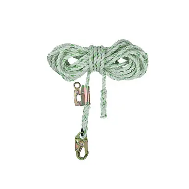Safewaze FS700-50GA - Premium Rope Lifeline w/ Snap Hook & Rope Grab