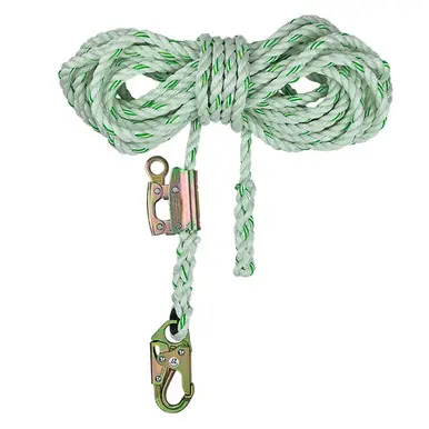 Safewaze FS700-25GA - 5/8" Rope Lifeline / 25‘ with FS1117 Fall Arrester Attached