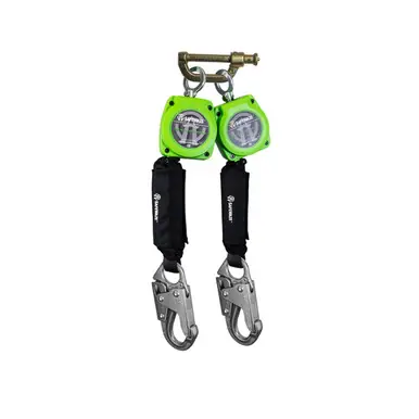 Safewaze 019-5056 - 6‘ Web Dual Leg Retractable with Steel Snap Hooks & 9012 BWB