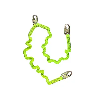 Safewaze FS591 - 6‘ Dual-Leg Low-Profile Energy Absorbing Lanyard w/ Snap Hooks