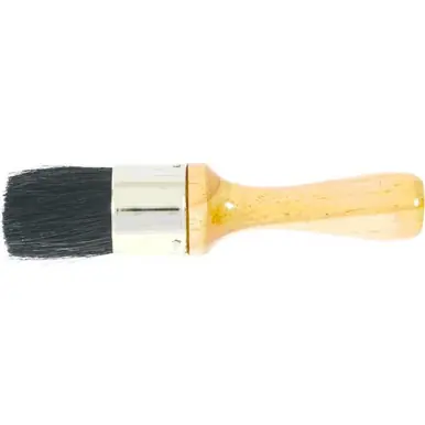 PFERD 89861 1-1/4" Dia. Stencil Brush, Black China Bristle Fill, Wood Handle (12pk)