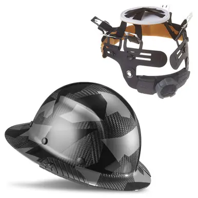 LIFT HDC-20CK-KIT - DAX Carbon Fiber Full Brim Black Camo w/ Replacement Suspension