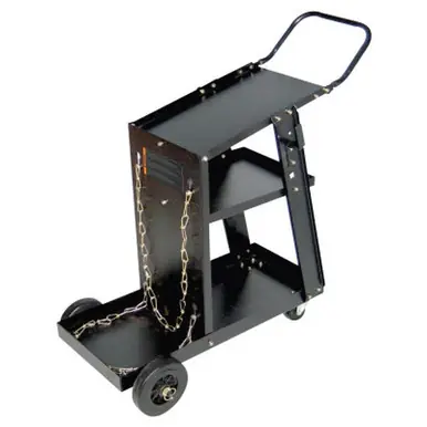 BEST WELDS 900-WC-1228 - MIG Welding Cart, 12-1/4" x 33" 3 Shelves, 125 lb Cap, Black