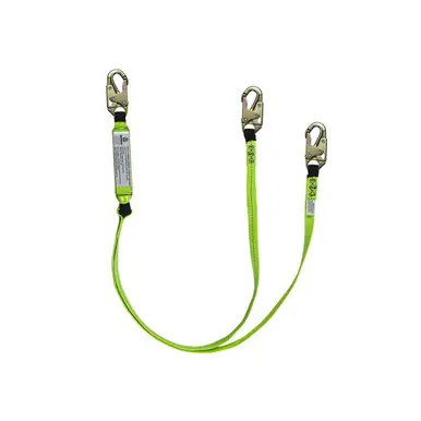 Safewaze FS561 - 6‘ Dual-Leg Energy Lanyard w/ Double-Locking Snap Hooks