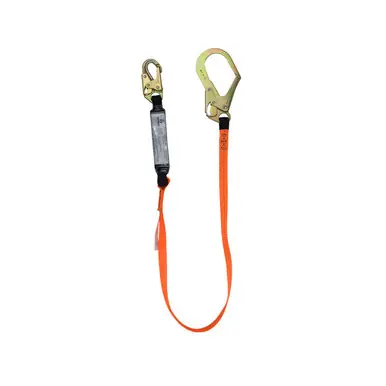 Safewaze FS88565-E - V-LINE Economy 6‘ Energy Absorbing Lanyard w/ Rebar Hook