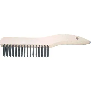 PFERD 85033 Shoe Handle Scratch Brush, 4x16 Rows, CS Wire, Wooden Block (12pk)
