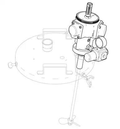 GRACO 19Y592 - Radial Piston Air Motor Retrofit Kit for 5 or 10 Gal. Pail Agitators, Pail cover,