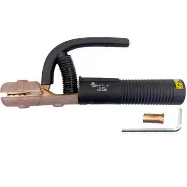 BEST WELDS 900-A-316 - Electrode Holder-High Tong Type, 250 A, Brass, for 1/0 Cable, 5 mm Cap, 9.25"