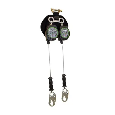 Safewaze SW-8008-11LE-DL - 11‘ Dual Leg Leading Edge Cable Retractable with Steel Snap Hooks