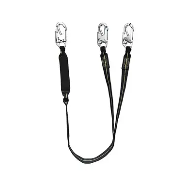 Safewaze FS77330-DL-FR - PRO+ 6‘ Dual-Leg Fire-Rated Energy Absorbing Lanyard w/ Snap Hooks