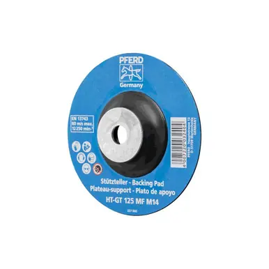PFERD 69483 5" Temp.-Resistant Fiber Disc Backing Pad, 5/8-11 Nut, Flexible Density