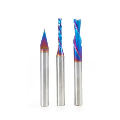 AMS-251-K 3-Pc CNC Spektra Extreme Tool Life Coated Signmaking Pack, 1/4" Shank