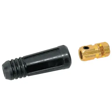 BEST WELDS 900-BK-50 - Dinse Style Cable Plug & Socket, Female, Ball Point Connection, 1/0 Cap,