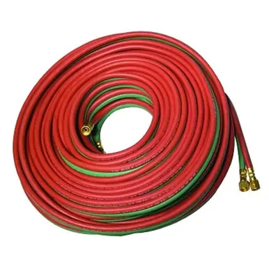 BEST WELDS 907-LB253-A-A - R-Grade Twin-Line Welding Hose, 3/16" 25ft, AA Fittings, Acetylene &