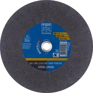PFERD 64498 14" x 3/32" Cut-Off Wheel, 1" A.H. K - PSF CHOP STEELOX (10pk)