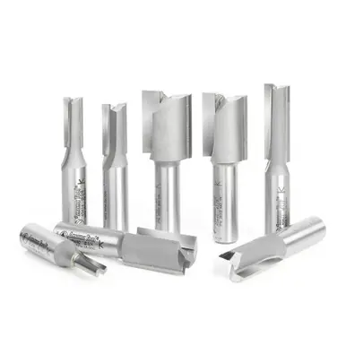 AMS-104 8-Pc High Production Straight Plunge Collection, 1/2 Inch Shank