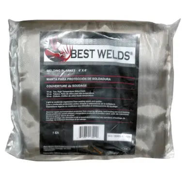 BEST WELDS 902-1800S-18-6X6 - Welding Blanket, 6ft X 6ft, Silica, Yellow, 18 oz