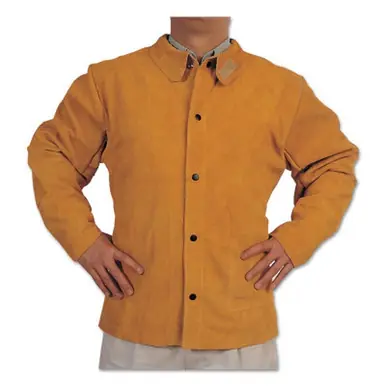 BEST WELDS 902-Q-1-4XL - Split Cowhide Leather Welding Jackets, 4X-Large, Golden Brown