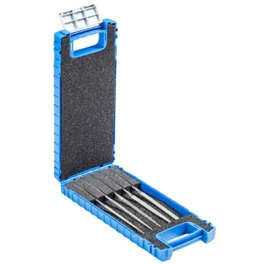 PFERD 04038 - 5-1/2" Diamond Needle File Set, 5 Pieces, Fine Cut