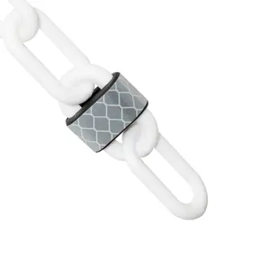 Mr. Chain 52001-25 2" x 25‘ Reflective Plastic Chain - White