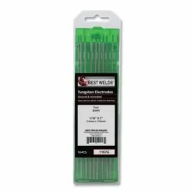 BEST WELDS 900-187G-3 - Tungsten Electrode, Pure Ground, 7" Size 1/8, 3ct