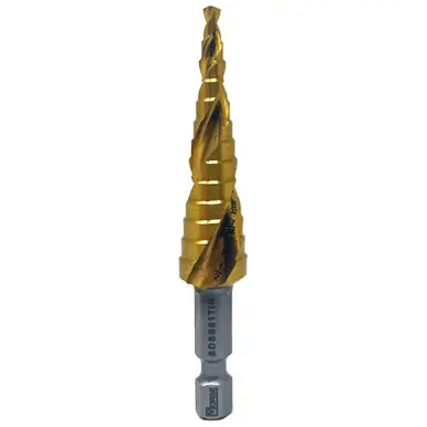 MK Morse SDSS01TIN - Step Drill 1/8" to 1/2" by 32nds, TiN coated