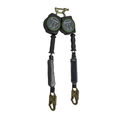 Safewaze SW-8008-10-DL - Class 1 10‘ Cable Retractable Dual Leg w/ Forged Steel Snap Hooks