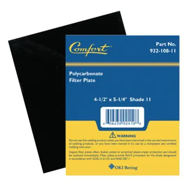 BEST WELDS 901-932-108-11 - 2" Shaded Filter Lens, Shade 11, 5-1/4" x 4-1/2" Polycarbonate