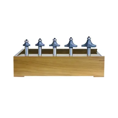 Amana AMS-555 8-Pc Carbide Tipped Corner Round and Beading Router Bit Collection 1/2" Shank