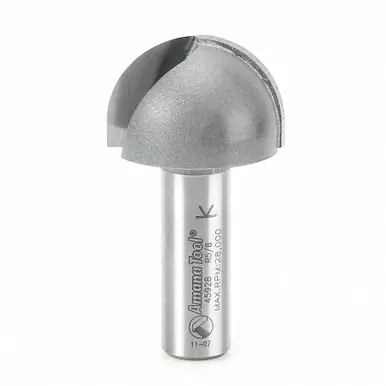 Amana 45928 Carbide Tipped Core Box 5/8 R x 1-1/4 D x 3/4 CH x 1/2" Shank Router Bit