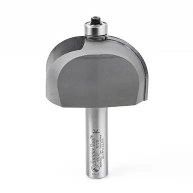 Amana 49121 Carbide Tipped Cove 7/8 R x 2-1/4 D x 1-1/4 CH x 1/2" Shank w/ Lower Ball Bearing Router
