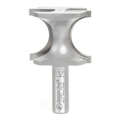 Amana 51563 Carbide Tipped Bullnose 9/16 Radius x 1-13/16 Dia x 1-1/2 Cut Height x 1/2" Shank Router