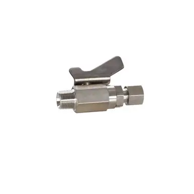 GRACO 237540 - Low Pressure Ball Valve, 1/2" Tube Fitting x 3/8 NPSM(M), Stainless Steel, Catalyst &