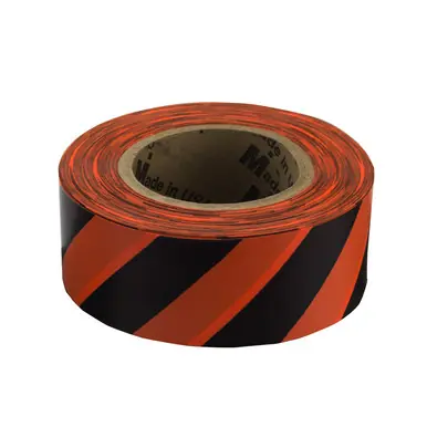 CH Hanson 17056 - Orange Flo/Black Stripe Flagging Tape (12pk)