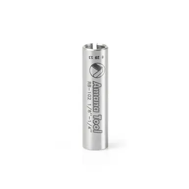 Amana RB-102 High Precision Steel Router Collet Reducer 1/4 Overall D x 1/8 Inner D x 1"