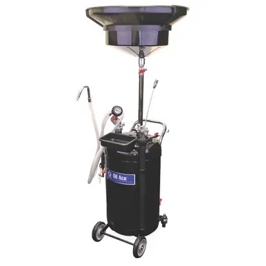GRACO 26C063 - Waste Oil Evacuation System, 24 Gallon Steel Tank, Sight Glass, Drain Funnel, Suction