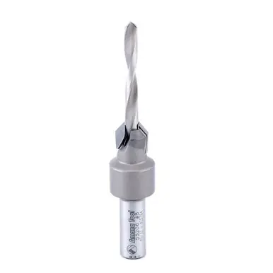 Amana 55206 Carbide Tipped Countersink 8 Screw 125/64 D x 5/62 Drill D x 5/16 Round Shank