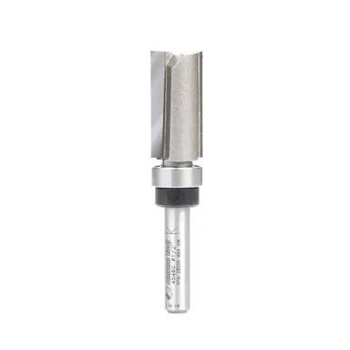 Amana 45460 Carbide Tipped Flush Trim Plunge Template 1/2 D x 1" CH x 1/4 Shank w/ Upper Ball
