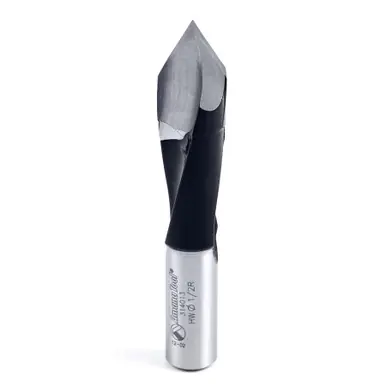 Amana 314013 Carbide Tipped Through-Hole Boring Bit R/H 1/2 D x 70mm Long x 10mm Shank