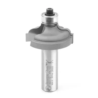 Amana 54112 Carbide Tipped Ogee Fillet 5/32 R x 1-3/8 D x 1/2 CH x 1/2" Shank w/ Lower Ball Bearing