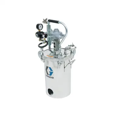 GRACO 236155 - Stainless Steel Pressure Tank, 2 Gal, Low Pressure (HVLP), Regulated to 15 PSI, ASME