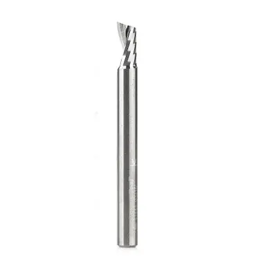 Amana 51448 Spiral O-Single Flute, Plastic Cutting 3/16 D x 3/8 CH x 3/16 Shank x 2" Up-Cut CNC